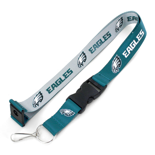 WHOLESALE PHILADELPHIA EAGLES (GREEN/GRAY) REVERSIBLE LANYARD