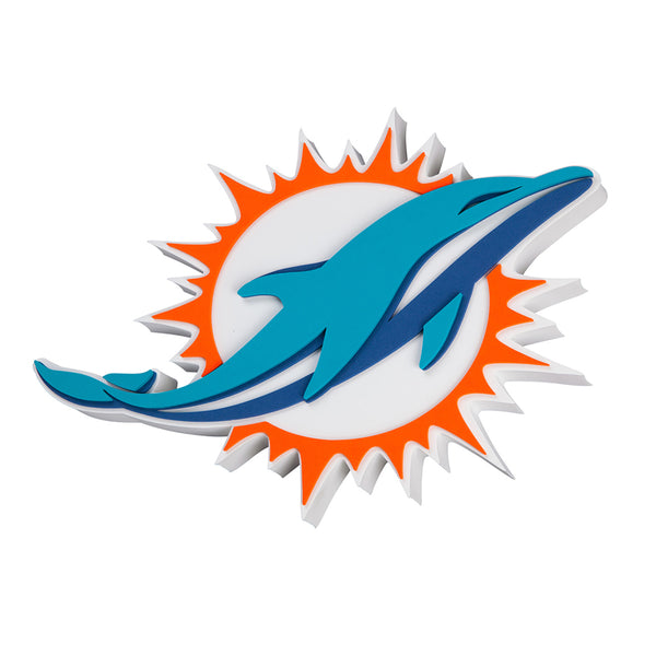 MIAMI DOLPHINS TEAM LOGO WALL SIGN