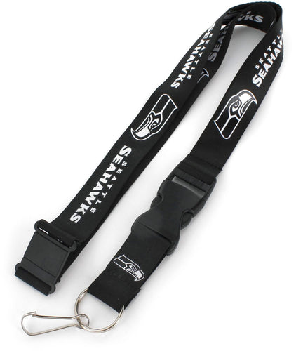 WHOLESALE SEATTLE SEAHAWKS (BLACK & WHITE) TEAM LANYARD