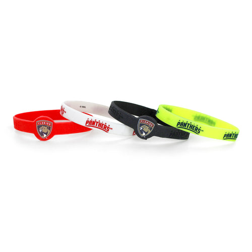 WHOLESALE FLORIDA PANTHERS SILICONE BRACELET 4-PACK
