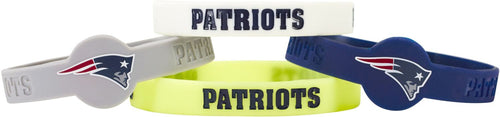 WHOLESALE NEW ENGLAND PATRIOTS SILICONE BRACELET (4-PACK)