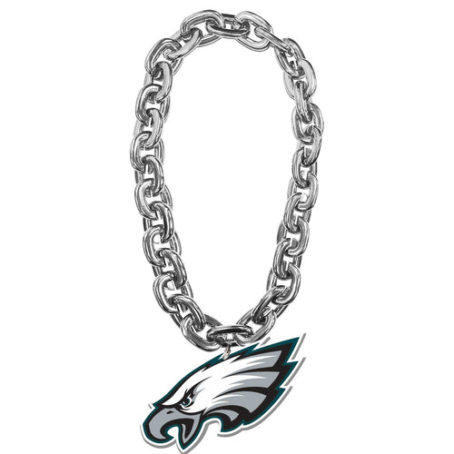 WHOLESALE PHILADELPHIA EAGLES HEAD (SILVER) FAN CHAIN