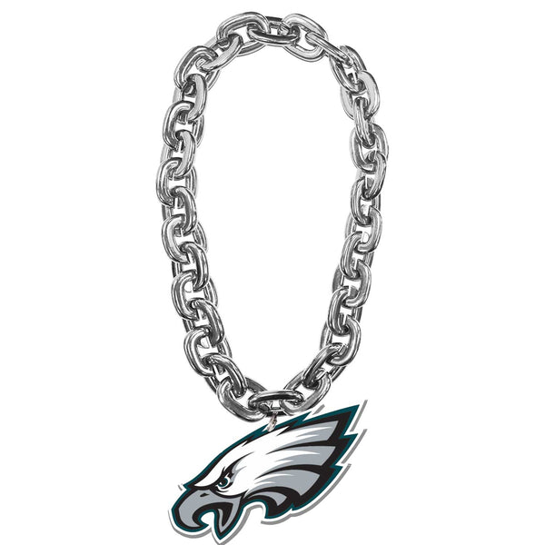 WHOLESALE PHILADELPHIA EAGLES HEAD (SILVER) FAN CHAIN