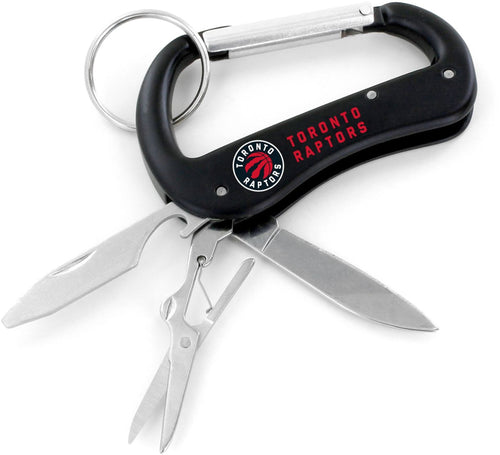 WHOLESALE TORONTO RAPTORS CARABINER MULTI TOOL KEYCHAIN (SP)