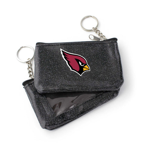 WHOLESALE ARIZONA CARDINALS (BLACK) SPARKLE COIN PURSE (OC)