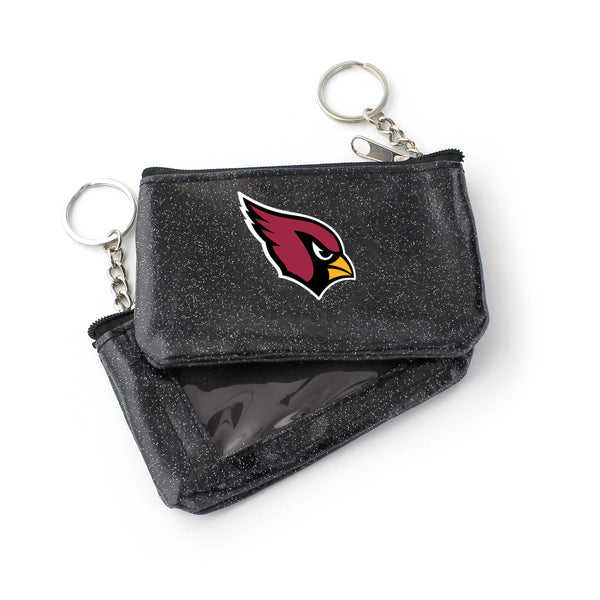 WHOLESALE ARIZONA CARDINALS (BLACK) SPARKLE COIN PURSE (OC)