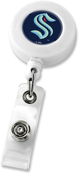 WHOLESALE SEATTLE KRAKEN (WHITE) BADGE REEL