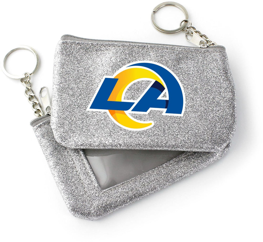 WHOLESALE LOS ANGELES RAMS (SILVER) SPARKLE COIN PURSE (OC)