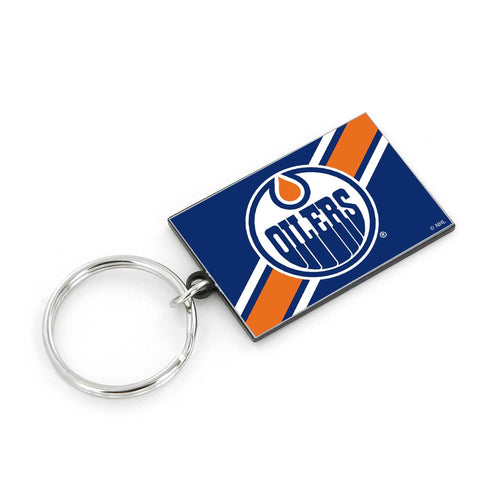 EDMONTON OILERS STRIPED KEYCHAIN