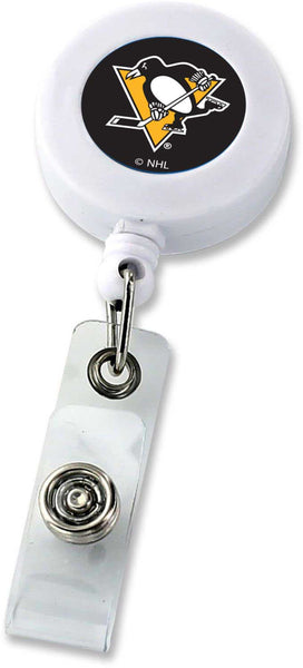 WHOLESALE PITTSBURGH PENGUINS (WHITE) BADGE REEL (NE)