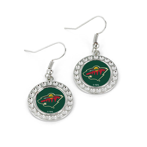 WHOLESALE MINNESOTA WILD DIMPLE EARRINGS (FJ-1080)