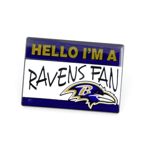 WHOLESALE BALTIMORE RAVENS NAME TAG PIN