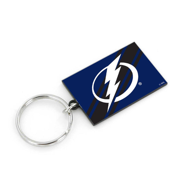 WHOLESALE TAMPA BAY LIGHTNING STRIPED KEYCHAIN