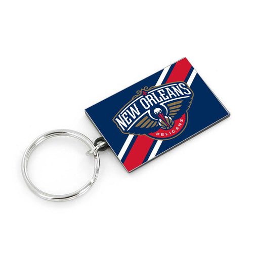 NEW ORLEANS PELICANS STRIPED KEYCHAIN