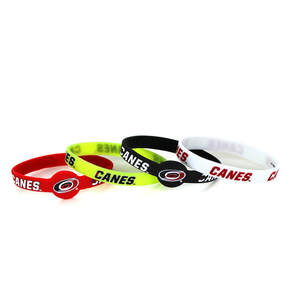 WHOLESALE CAROLINA HURRICANES SILICONE BRACELET 4-PACK