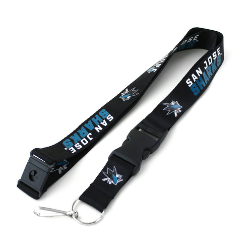 WHOLESALE SAN JOSE SHARKS (BLACK) TEAM LANYARD