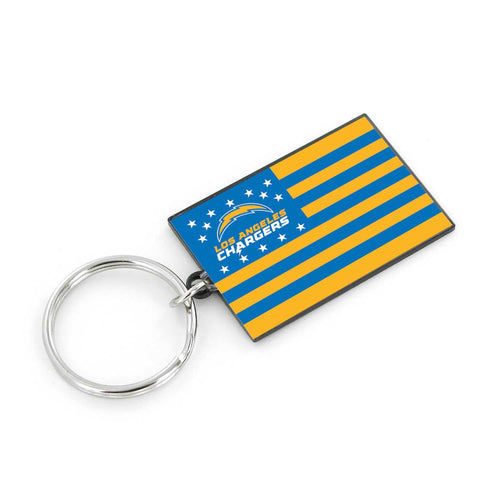 WHOLESALE LOS ANGELES CHARGERS AMERICANA FLAG KEYCHAIN