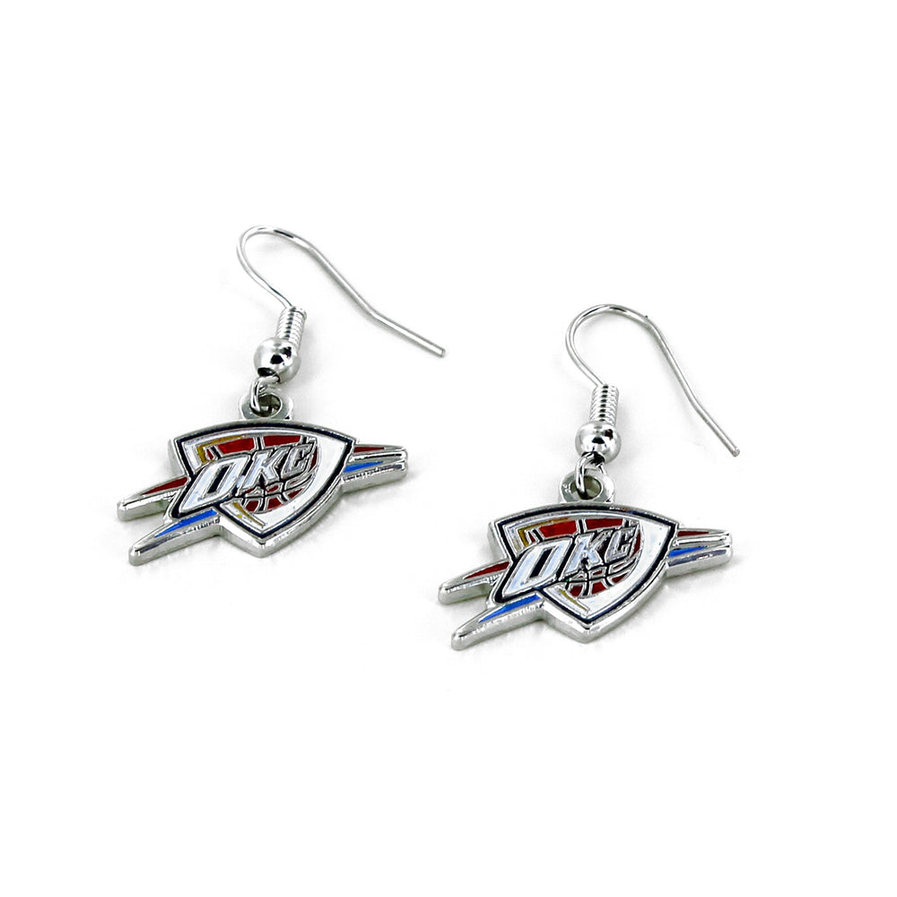 WHOLESALE OKLAHOMA CITY THUNDER LOGO DANGLER EARRINGS
