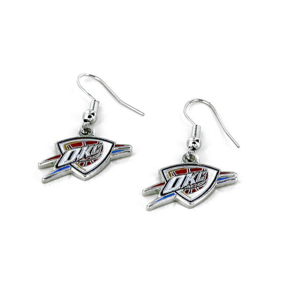 WHOLESALE OKLAHOMA CITY THUNDER LOGO DANGLER EARRINGS