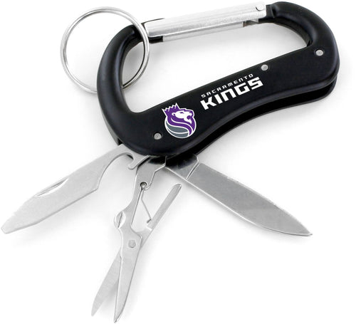 WHOLESALE SACRAMENTO KINGS CARABINER MULTI TOOL KEYCHAIN (SP)