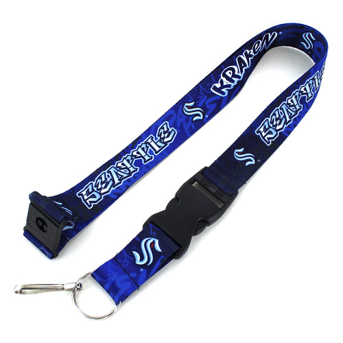 WHOLESALE SEATTLE KRAKEN GRAFFITI LANYARD