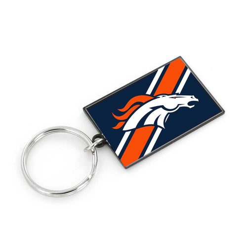 WHOLESALE DENVER BRONCOS STRIPED KEYCHAIN