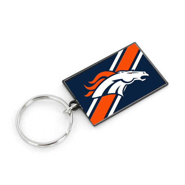 WHOLESALE DENVER BRONCOS STRIPED KEYCHAIN
