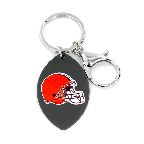 WHOLESALE CLEVELAND BROWNS MATTE FINISH FOOTBALL KEYCHAIN