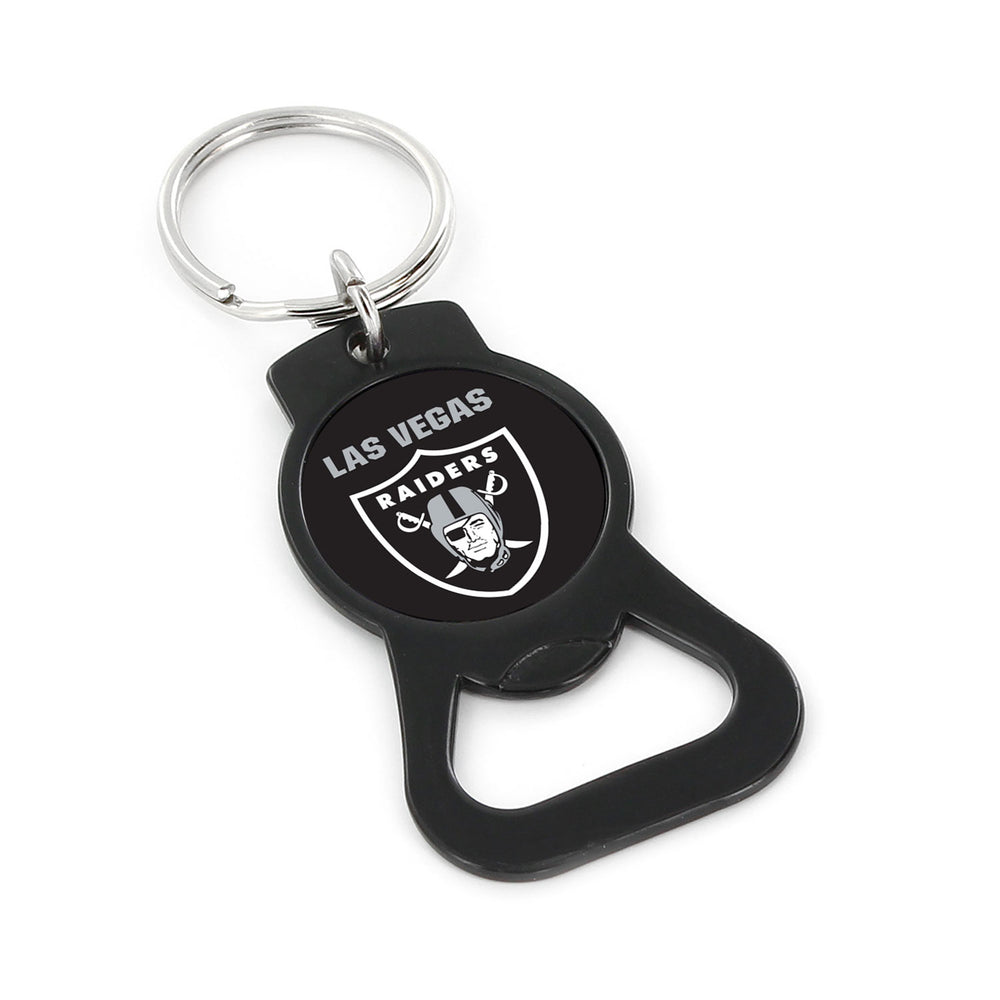 LAS VEGAS RAIDERS "LV" (BLACK) BOTTLE OPENER KEYCHAIN