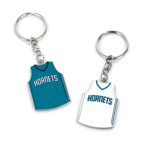 WHOLESALE CHARLOTTE HORNETS REVERSIBLE HOME/AWAY JERSEY KEYCHAIN