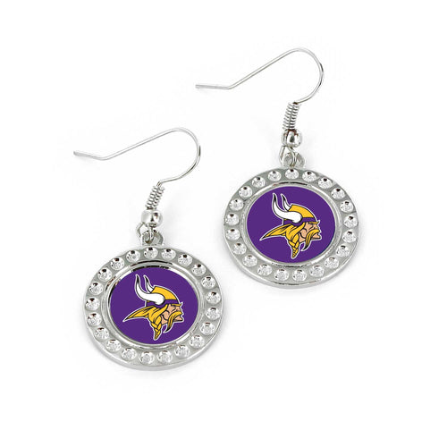 WHOLESALE MINNESOTA VIKINGS DIMPLE EARRINGS (FJ-1080)