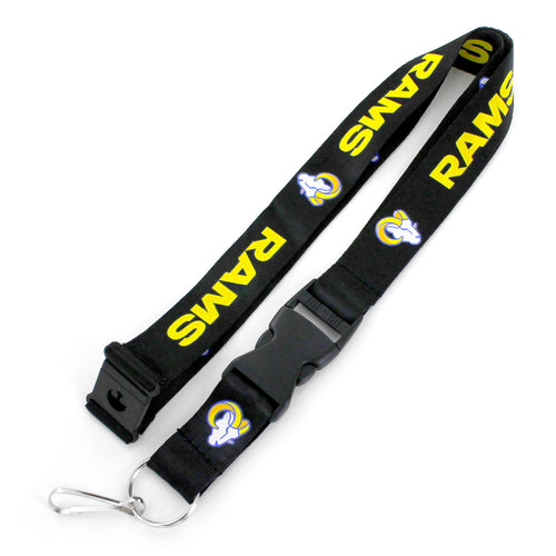 WHOLESALE LOS ANGELES RAMS (BLACK) TEAM LANYARD
