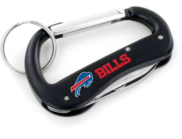 WHOLESALE BUFFALO BILLS CARABINER MULTI TOOL KEYCHAIN (SP)
