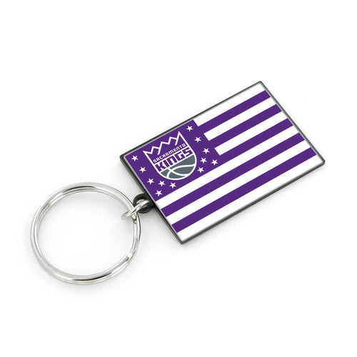 WHOLESALE SACRAMENTO KINGS AMERICANA FLAG KEYCHAIN