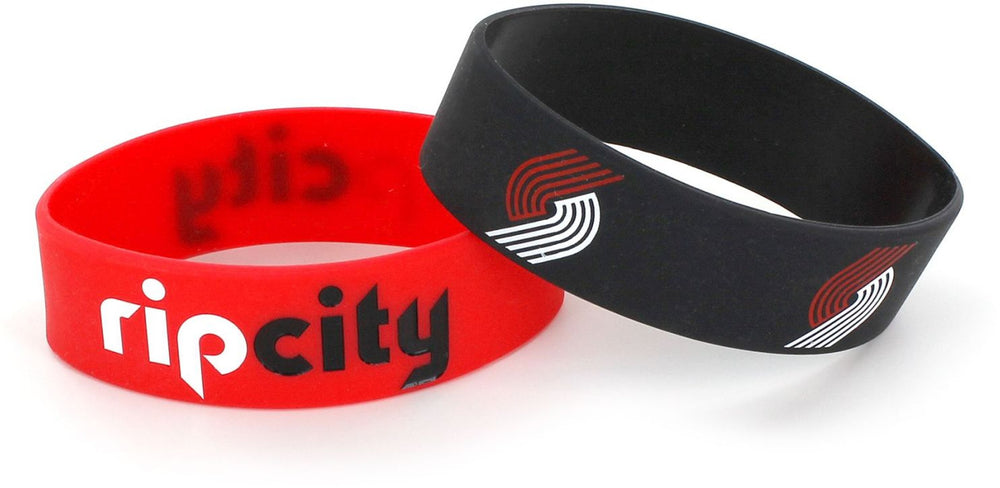 PORTLAND TRAIL BLAZERS WIDE BRACELETS (2-PACK)