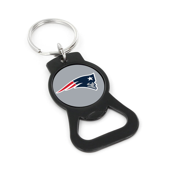 WHOLESALE NEW ENGLAND PATRIOTS (BLACK) BOTTLE OPENER KEYCHAIN