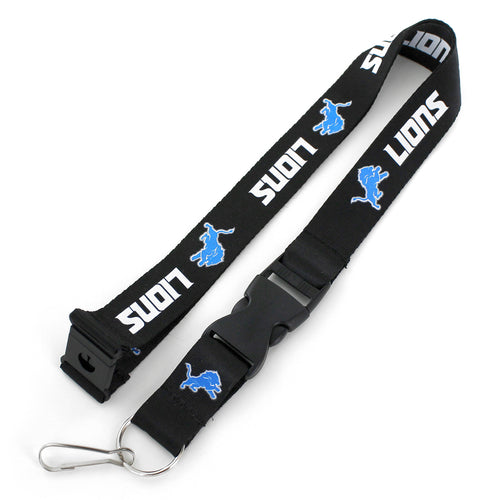WHOLESALE DETROIT LIONS (BLACK) TEAM LANYARD