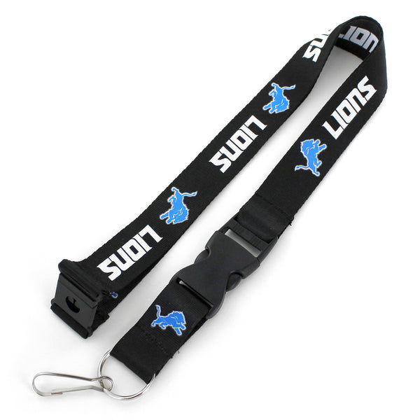 WHOLESALE DETROIT LIONS (BLACK) TEAM LANYARD
