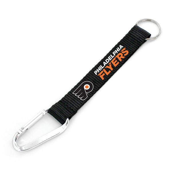 WHOLESALE PHILADELPHIA FLYERS (BLACK) CARABINER LANYARD KEYCHAIN