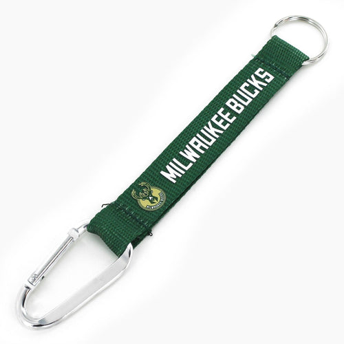 WHOLESALE MILWAUKEE BUCKS (GREEN) CARABINER LANYARD KEYCHAIN