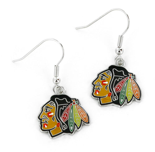 CHICAGO BLACKHAWKS DANGLER EARRINGS
