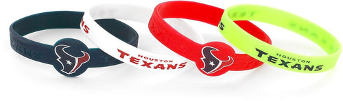 WHOLESALE HOUSTON TEXANS SILICONE BRACELET (4-PACK)