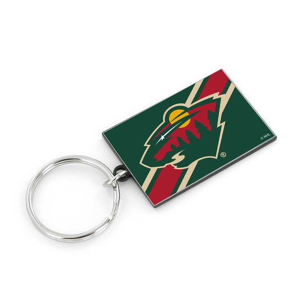 WHOLESALE MINNESOTA WILD STRIPED KEYCHAIN