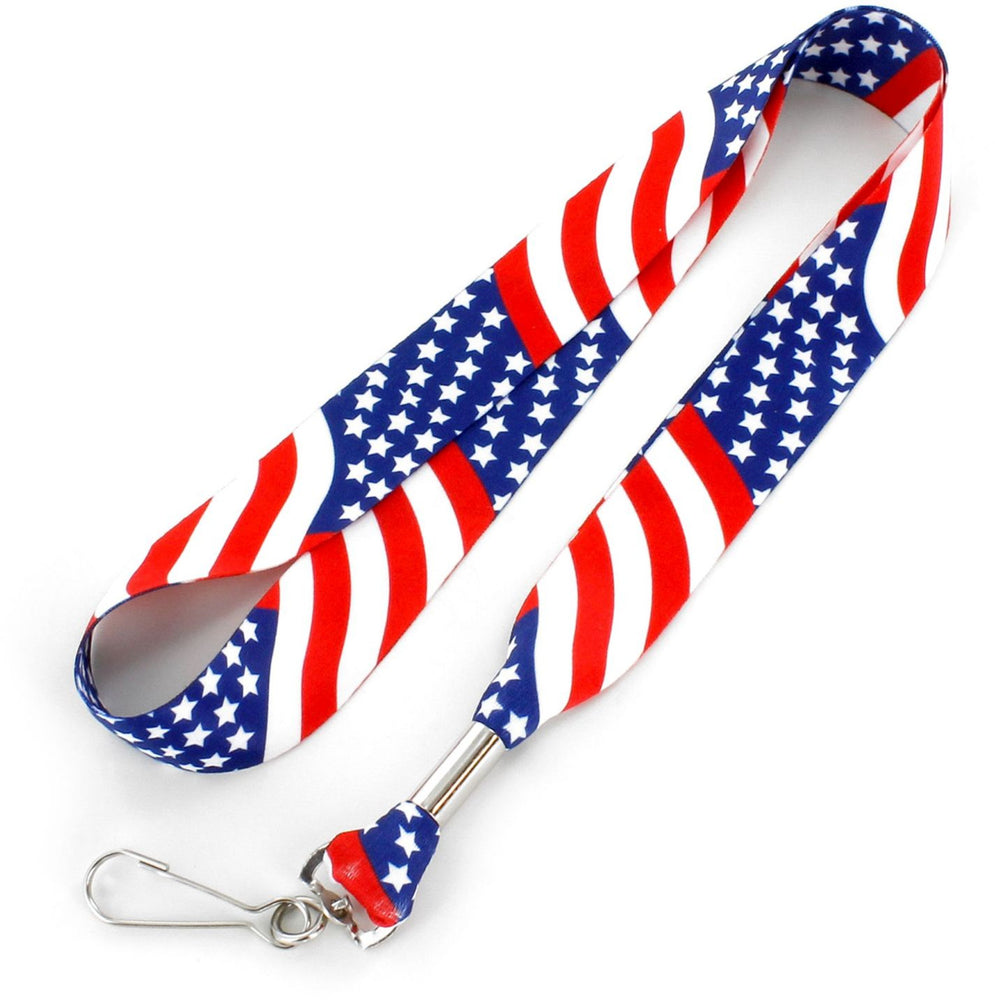 WHOLESALE PATRIOTIC FLAG LANYARD (MADE IN THE USA)