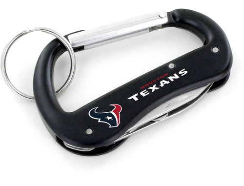 WHOLESALE HOUSTON TEXANS CARABINER MULTI TOOL KEYCHAIN (SP)