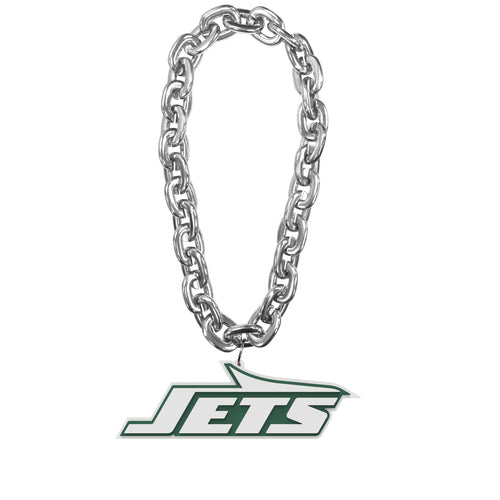 WHOLESALE NEW YORK JETS (SILVER) FAN CHAIN