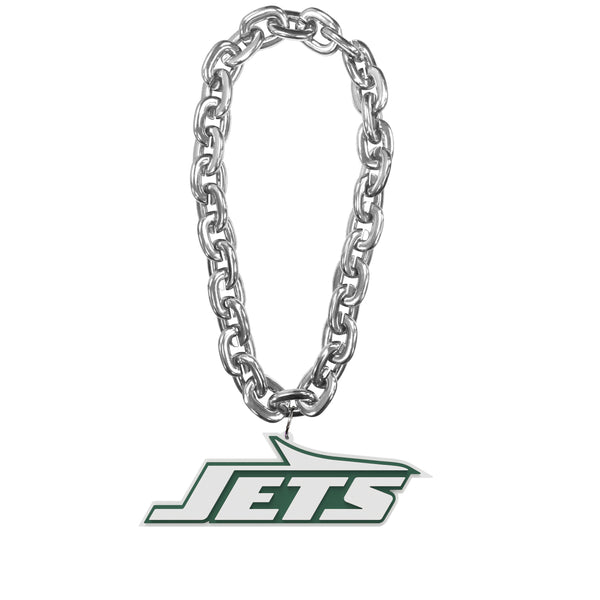 WHOLESALE NEW YORK JETS (SILVER) FAN CHAIN