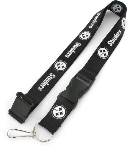 WHOLESALE PITTSBURGH STEELERS (BLACK & WHITE) TEAM LANYARD