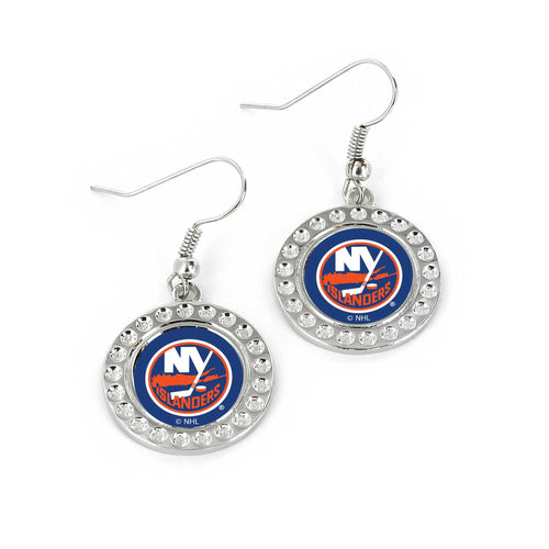 WHOLESALE NEW YORK ISLANDERS DIMPLE EARRINGS (FJ-1080)