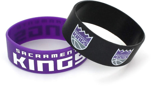 WHOLESALE SACRAMENTO KINGS WIDE BRACELETS (2-PACK)
